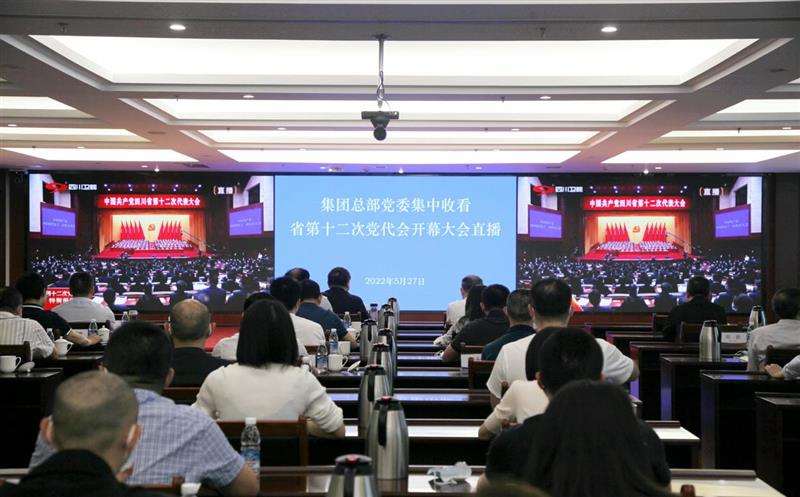 省自然凯时凯时首页投资集团党委组织收听收看中国共产党四川省第十二次代表大会开幕