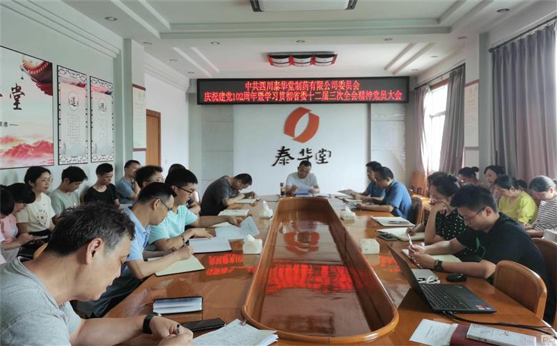 泰华堂制药召开庆祝中国共产党建设102周年大会